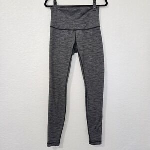 Lululemon 8 Wunder Under Pant Diamond Jacquard Space Dye Black Slate